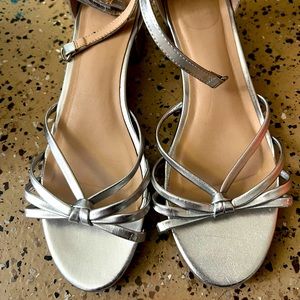 Girls silver dress shoes